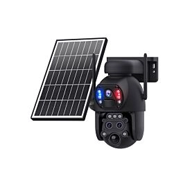 4G PTZ Alarmkamera mit Solarpanel Schwarz PLUS
